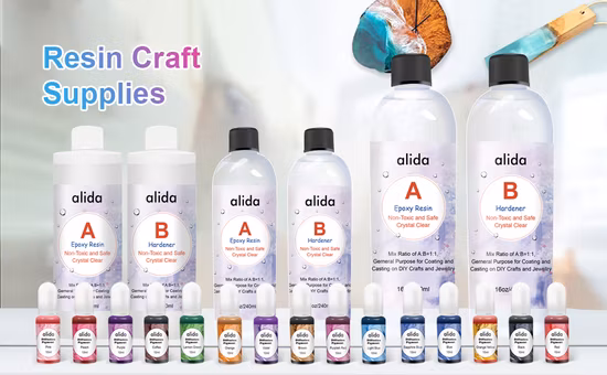 Wholesale Silicone Mold Ab Glue Casting DIY Color Art Crystal Clear Epoxy Resin with Diffuser Color Pigment Liquid Kit